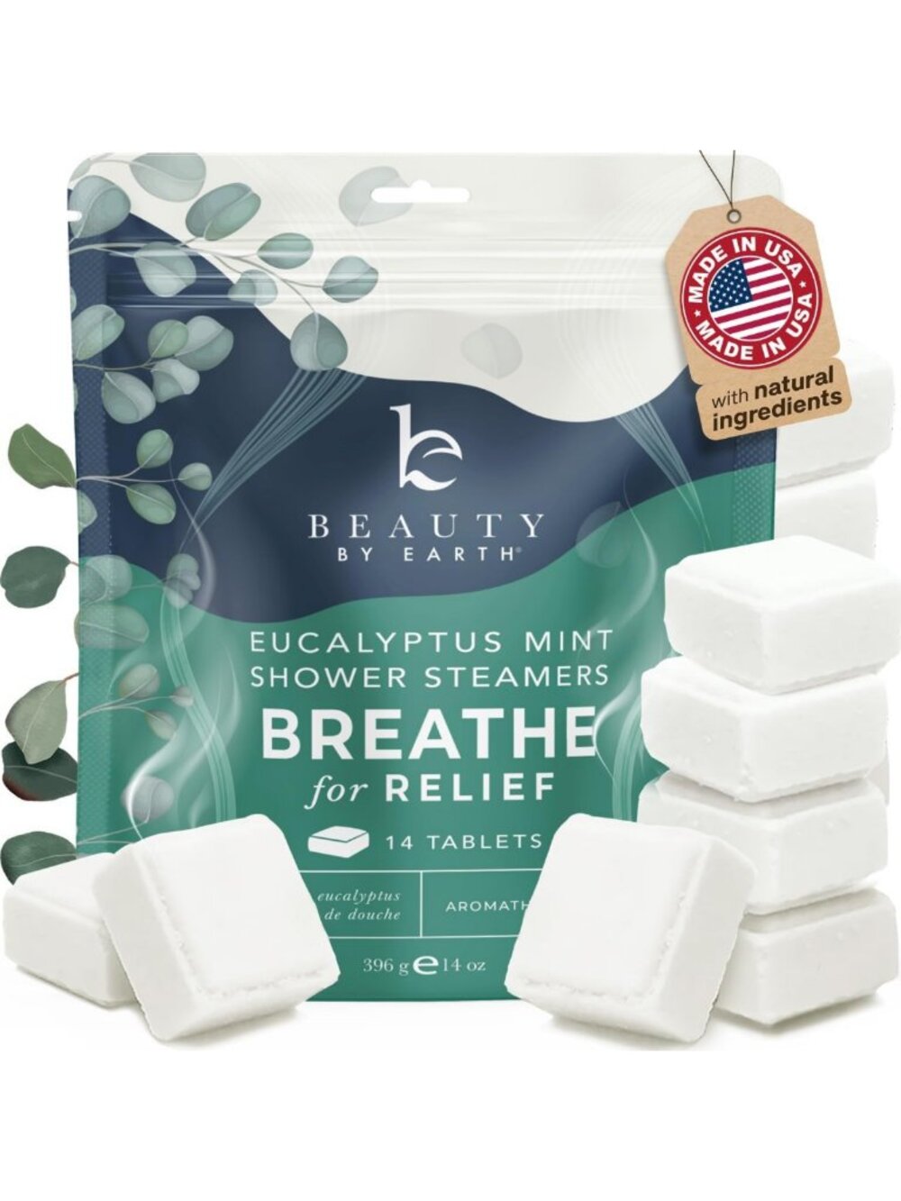 Aromatherapy Shower Steamers - Natural Eucalyptus Essential Oil, Relaxing Spa
